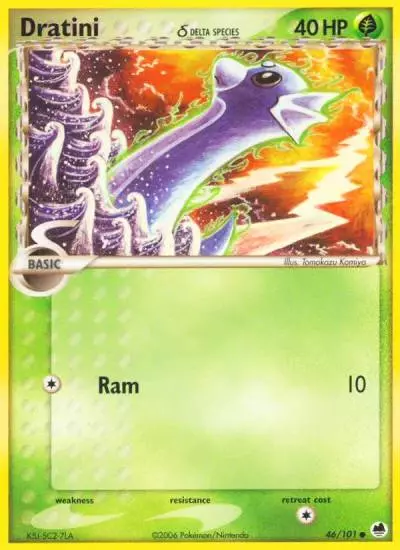 Dratini δ 46/101 Dragon Frontiers Pokemon card