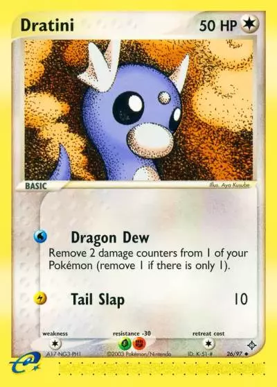 Dratini 26/97 Dragon Pokemon card