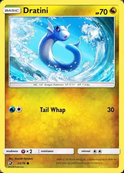 Dratini 35/70 Dragon Majesty Pokemon card