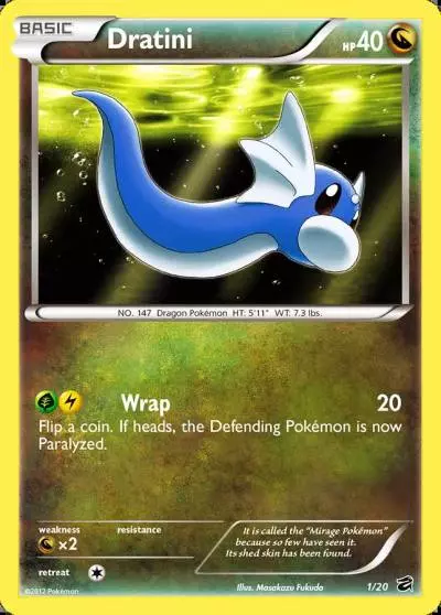 Dratini 1/20 Dragon Vault Pokemon card