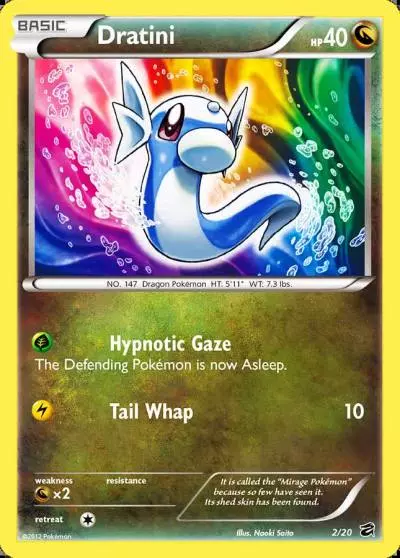 Dratini 2/20 Dragon Vault Pokemon card