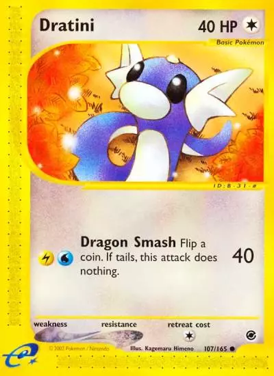 Dratini 107/165 Expedition Base Set Pokemon card