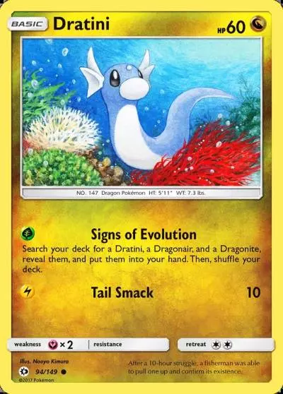 Dratini 94/149 Sun & Moon Pokemon card
