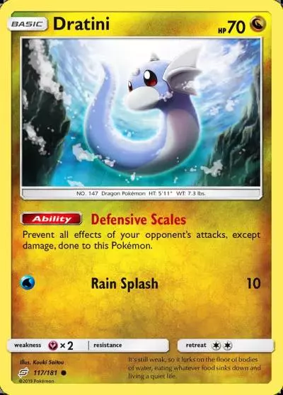 Dratini 117/181 Team Up Pokemon card