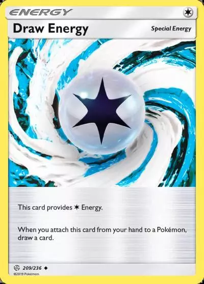 Draw Energy 209/236 Cosmic Eclipse Pokemon card