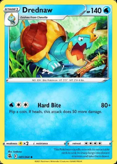 Drednaw 81/264 Fusion Strike Pokemon card