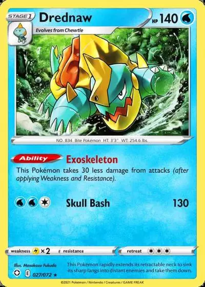 Drednaw 27/72 Shining Fates Pokemon card