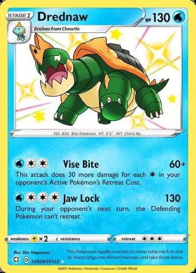 Drednaw SV029/122 Shining Fates Shiny Vault Pokemon card