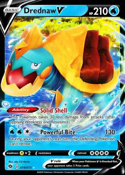 Drednaw V 14/73 Champion's Path Pokemon card