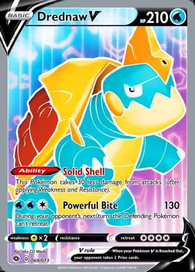 Drednaw V 69/73 Champion's Path Pokemon card