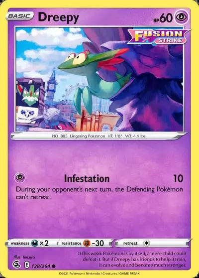 Dreepy 128/264 Fusion Strike Pokemon card