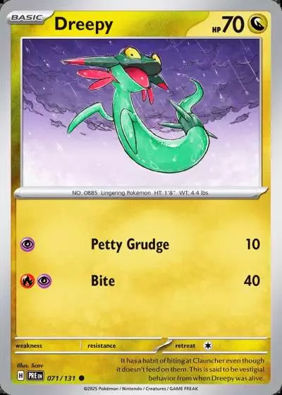 Dreepy 71/131 Prismatic Evolutions Pokemon card