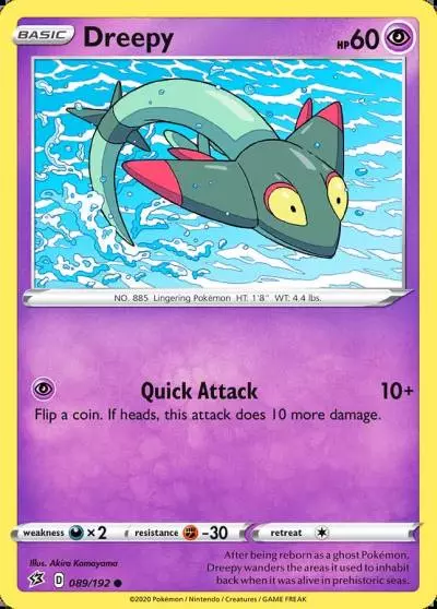 Dreepy 89/192 Rebel Clash Pokemon card