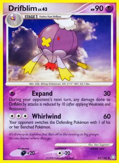 Drifblim 53/146 Legends Awakened Pokemon card