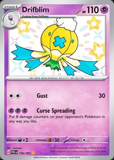 Drifblim 156/91 Paldean Fates Pokemon card