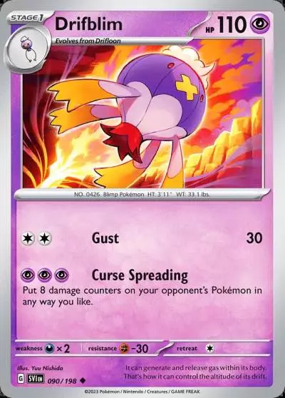 Drifblim 90/198 Scarlet & Violet Pokemon card