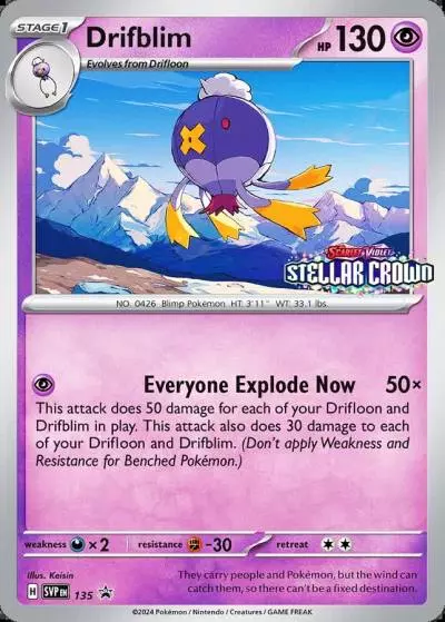Drifblim 135/165 Scarlet & Violet Black Star Promos Pokemon card