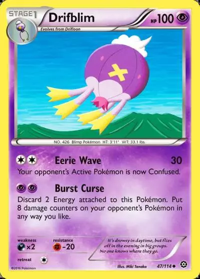 Drifblim 47/114 Steam Siege Pokemon card