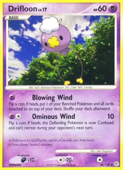 Drifloon 46/130 Diamond & Pearl Pokemon card