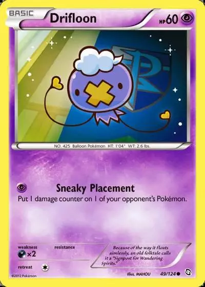 Drifloon 49/124 Dragons Exalted Pokemon card