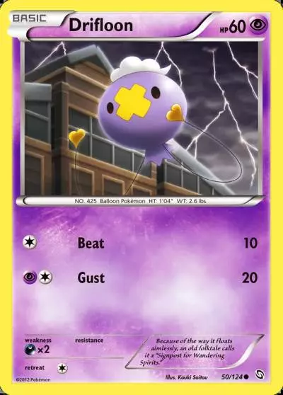 Drifloon 50/124 Dragons Exalted Pokemon card
