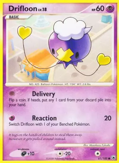 Drifloon 61/100 Majestic Dawn Pokemon card