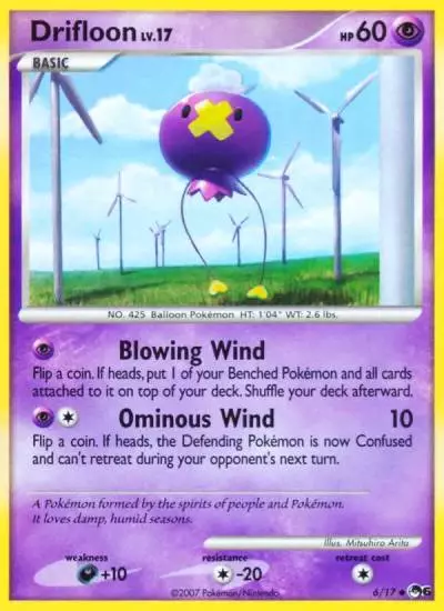 Drifloon 6/17 POP Series 6 Pokemon card