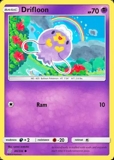 Drifloon 80/236 Unified Minds Pokemon card
