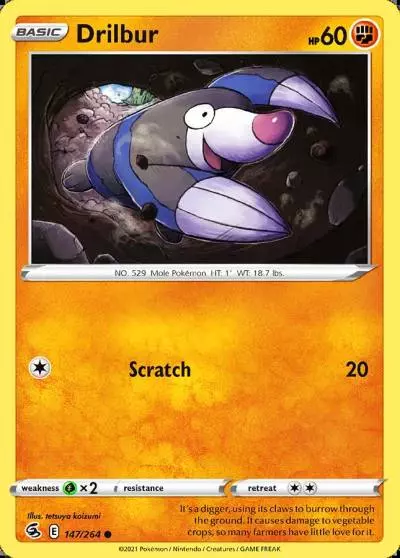 Drilbur 147/264 Fusion Strike Pokemon card