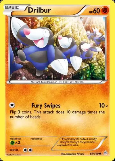 Drilbur 89/160 Primal Clash Pokemon card