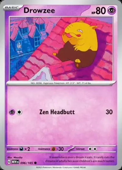 Drowzee 96/165 151 Pokemon card