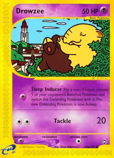 Drowzee 74/147 Aquapolis Pokemon card