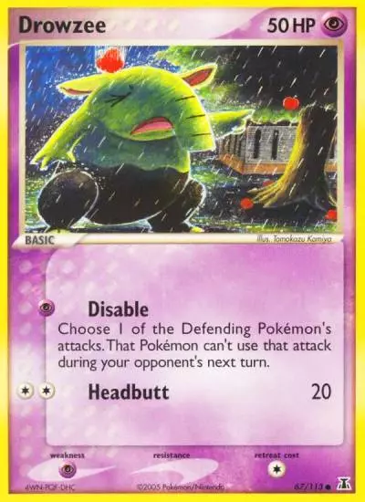 Drowzee 67/113 Delta Species Pokemon card