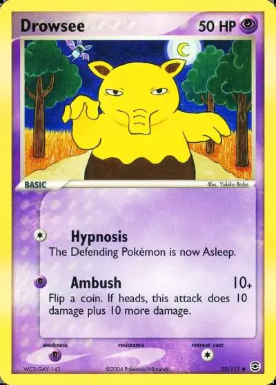 Drowzee 32/112 FireRed & LeafGreen Pokemon card
