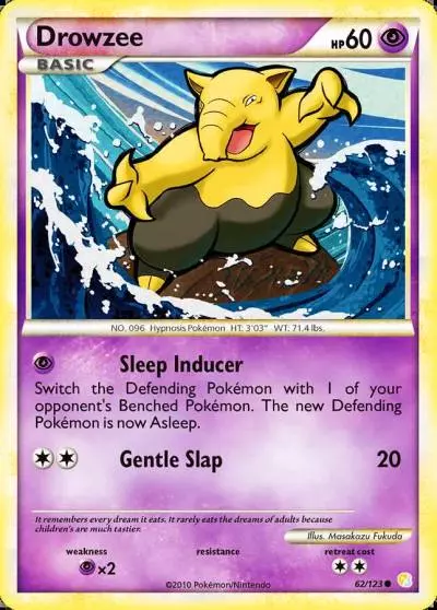 Drowzee 62/123 HeartGold & SoulSilver Pokemon card