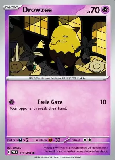 Drowzee 16/64 Shrouded Fable Pokemon card
