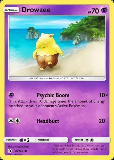 Drowzee 59/149 Sun & Moon Pokemon card