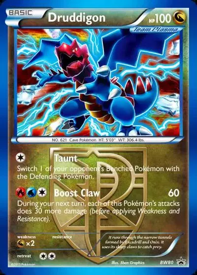 Druddigon BW80/101 BW Black Star Promos Pokemon card