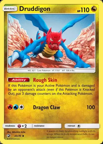 Druddigon 45/70 Dragon Majesty Pokemon card