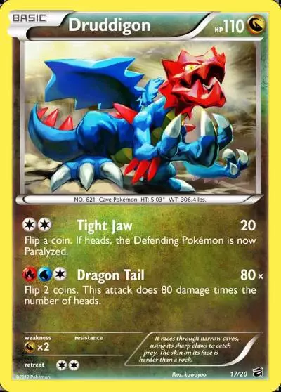 Druddigon 17/20 Dragon Vault Pokemon card