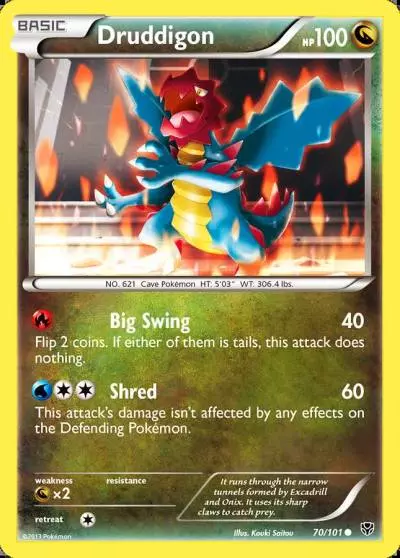 Druddigon 70/101 Plasma Blast Pokemon card