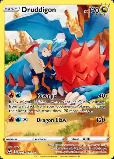 Druddigon TG09/30 Silver Tempest Trainer Gallery Pokemon card