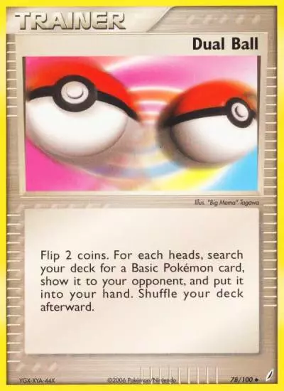 Dual Ball 78/100 Crystal Guardians Pokemon card