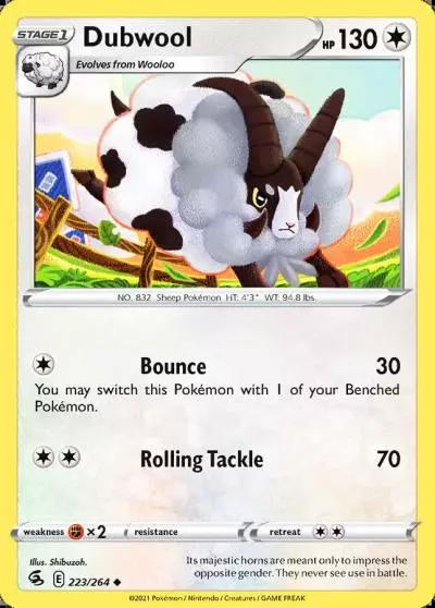 Dubwool 223/264 Fusion Strike Pokemon card