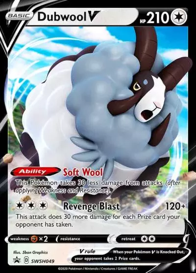Dubwool V SWSH049/307 SWSH Black Star Promos Pokemon card