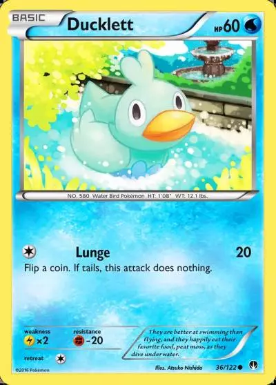 Ducklett 36/122 BREAKpoint Pokemon card