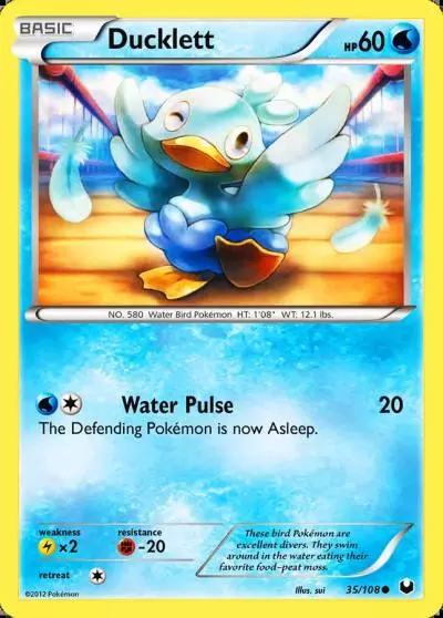 Ducklett 35/108 Dark Explorers Pokemon card