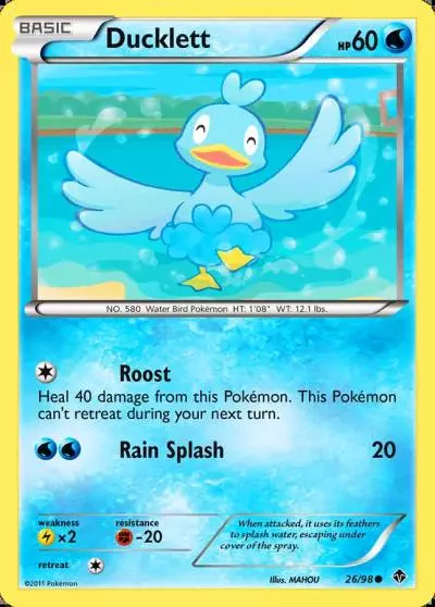 Ducklett 26/98 Emerging Powers Pokemon card