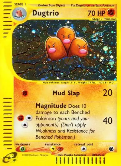 Dugtrio 10/165 Expedition Base Set Pokemon card
