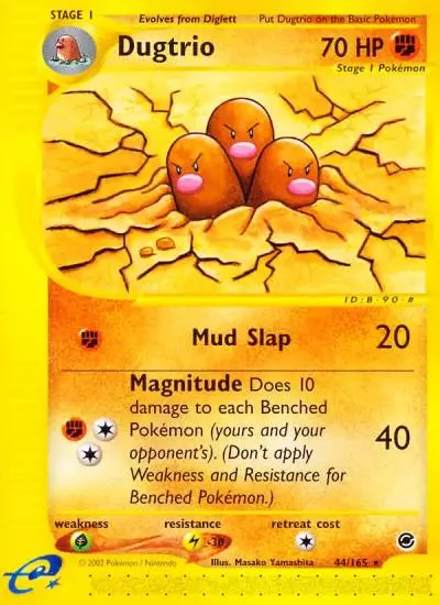 Dugtrio 44/165 Expedition Base Set Pokemon card